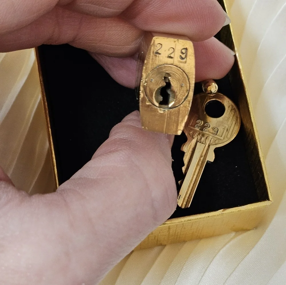 Louis Vuitton #229 RARE Brass Lock & Key